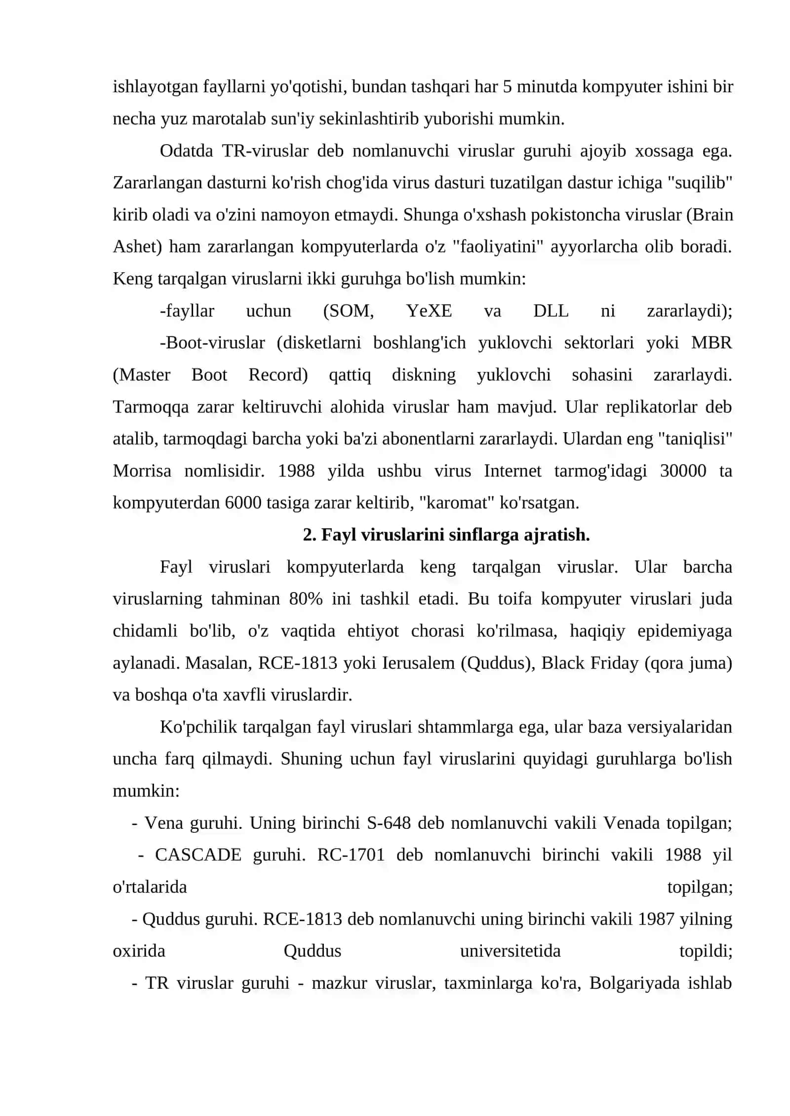 Antivirus. Xavfsizlikka tahdidlar. Antivirus dasturlari bilan ishlash 3