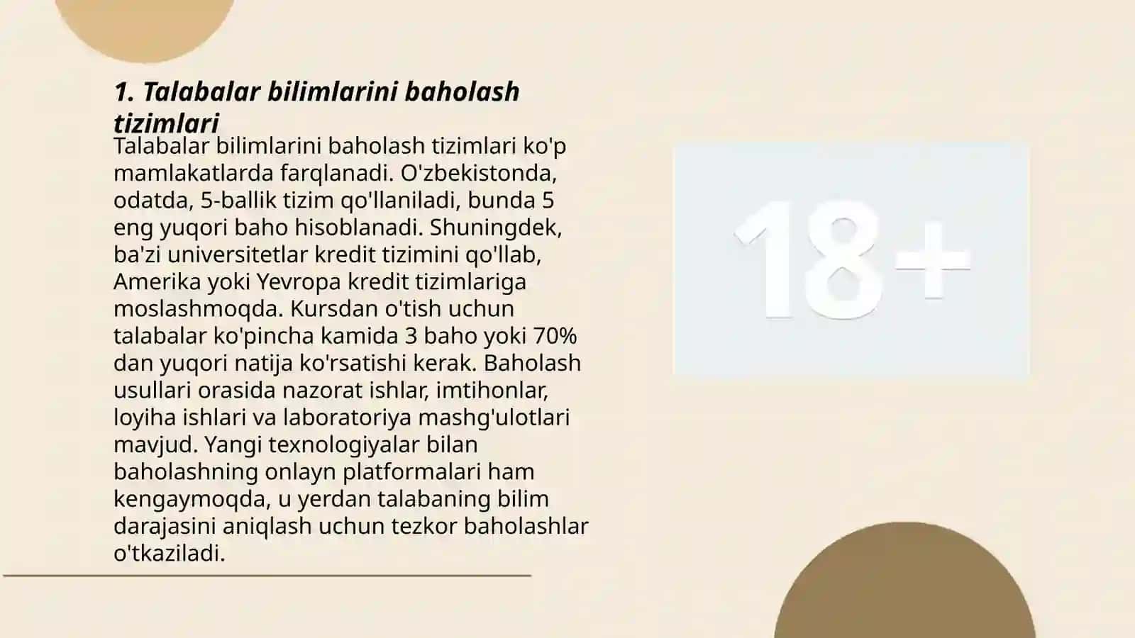 Talabalar bilimlarini baholash tizimlari 3