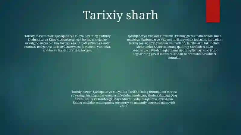 Qashqadaryo Viloyati Turizimi 3