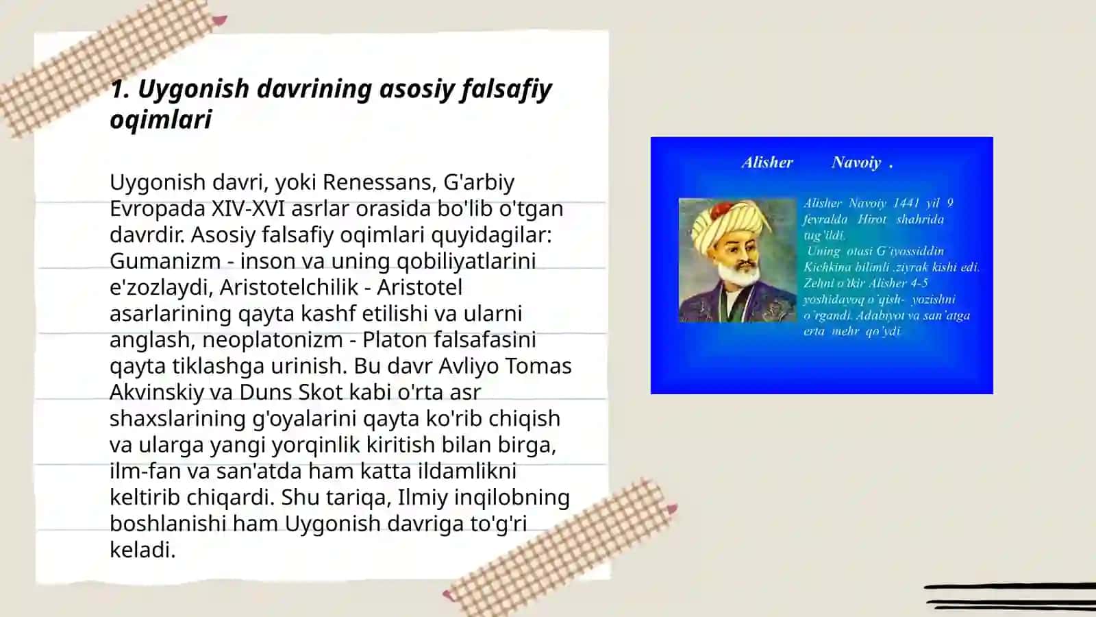 Uyģonish davrining falsafiy,tarixiy va badiiy omillari 3