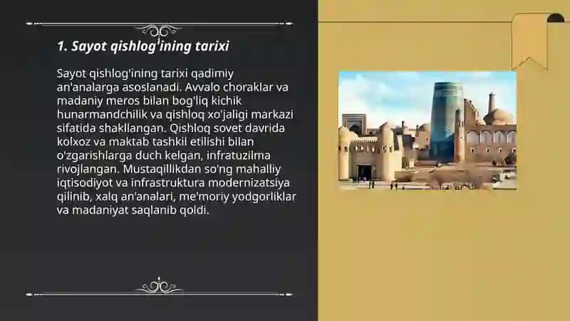 Sayot qishlogʻi xaqda malumot 3