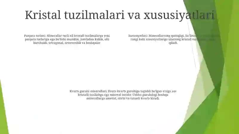 Kvars Guruhi Minerallari 3
