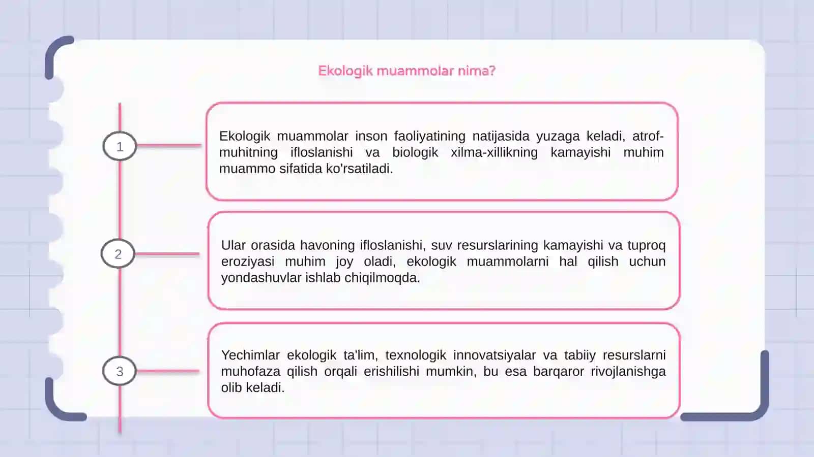Ekologik muammolar va ularning yechimlari 3
