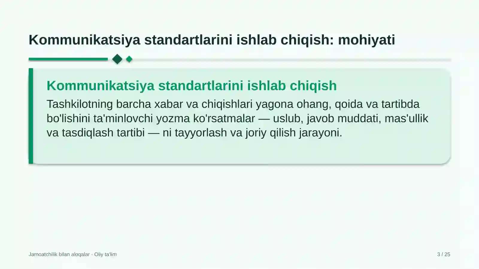 Dilerlik tarmoqlarida korporativ kommunikatsiya standartlarini ishlab chiqish 3
