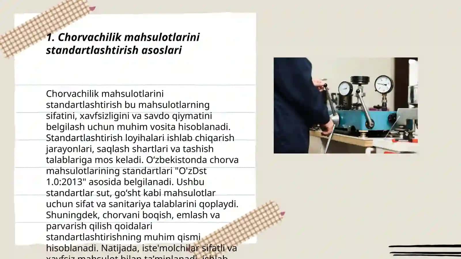 Chorvachilik mahsulotlarni standartlashtrish 3