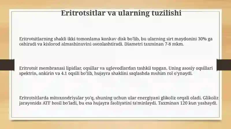Eritrotsitlar. Gemoglobin va uning turlari 3
