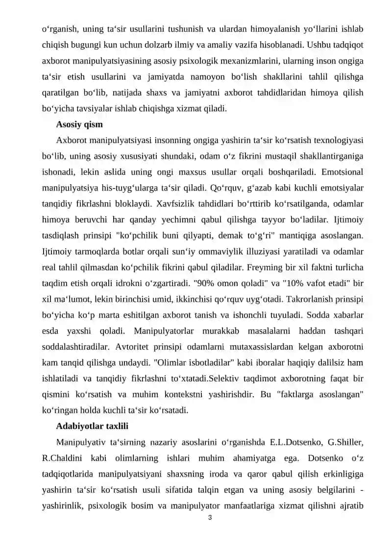 Axborot manipulyatsiyasining psixologik mexanizmlari 3