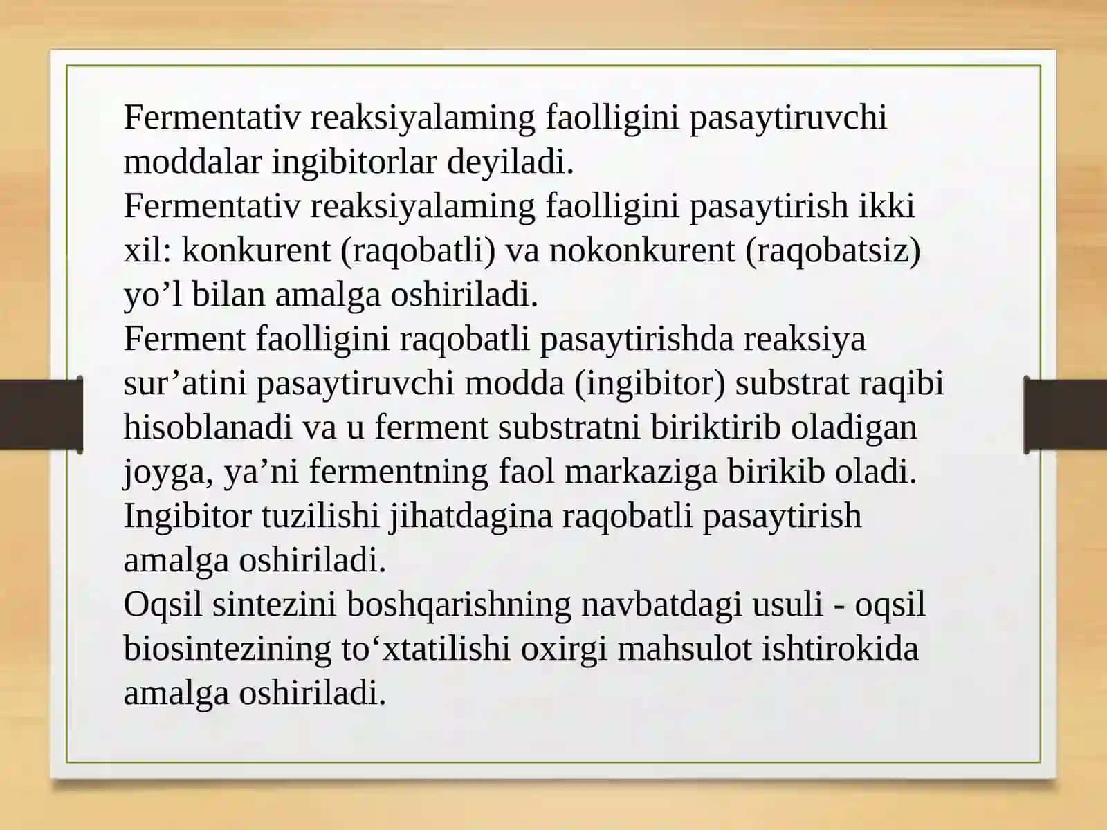 OQSILLARGA INGIBITOR VA FAOLLANTIRUVCHI MODDALAR TASIRI 3