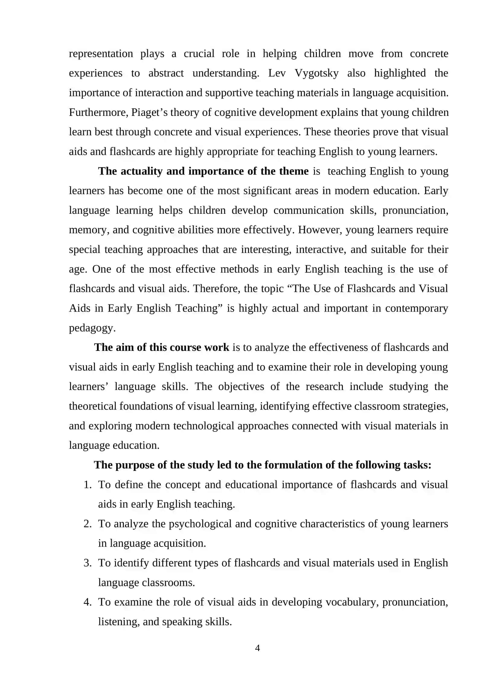 The use of flashcars and visual aids in early english teaching 3