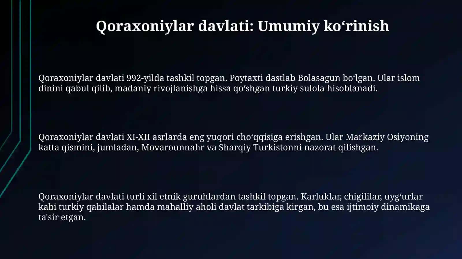Qoraxoniylarda turmush tarzi va inqirozga uchrashi 3