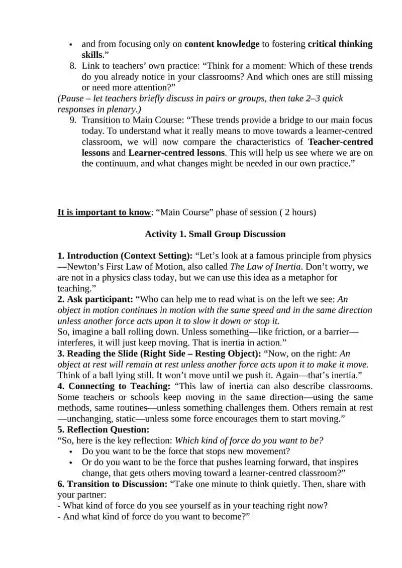 Cluster School CPD Session Plan 10 3