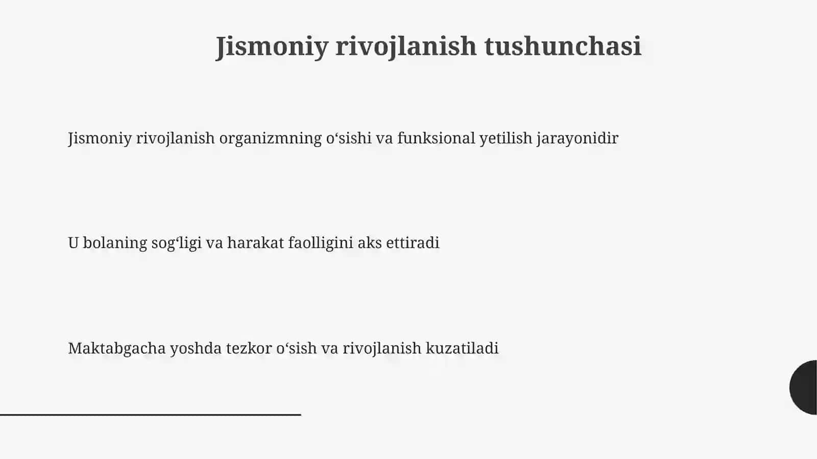 Jismoniy rivojlanish tushunchasi 3