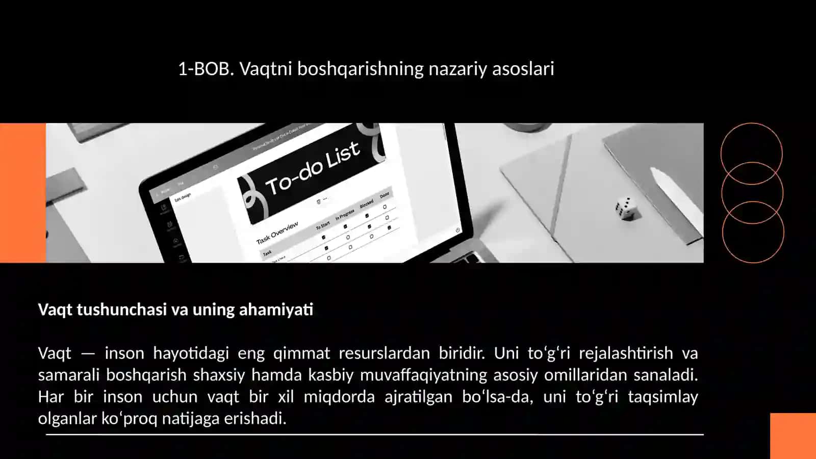 Vaqtni boshqarishda "Eisenhower Matrix" (muhim va shoshilinch ish ajratish) 3