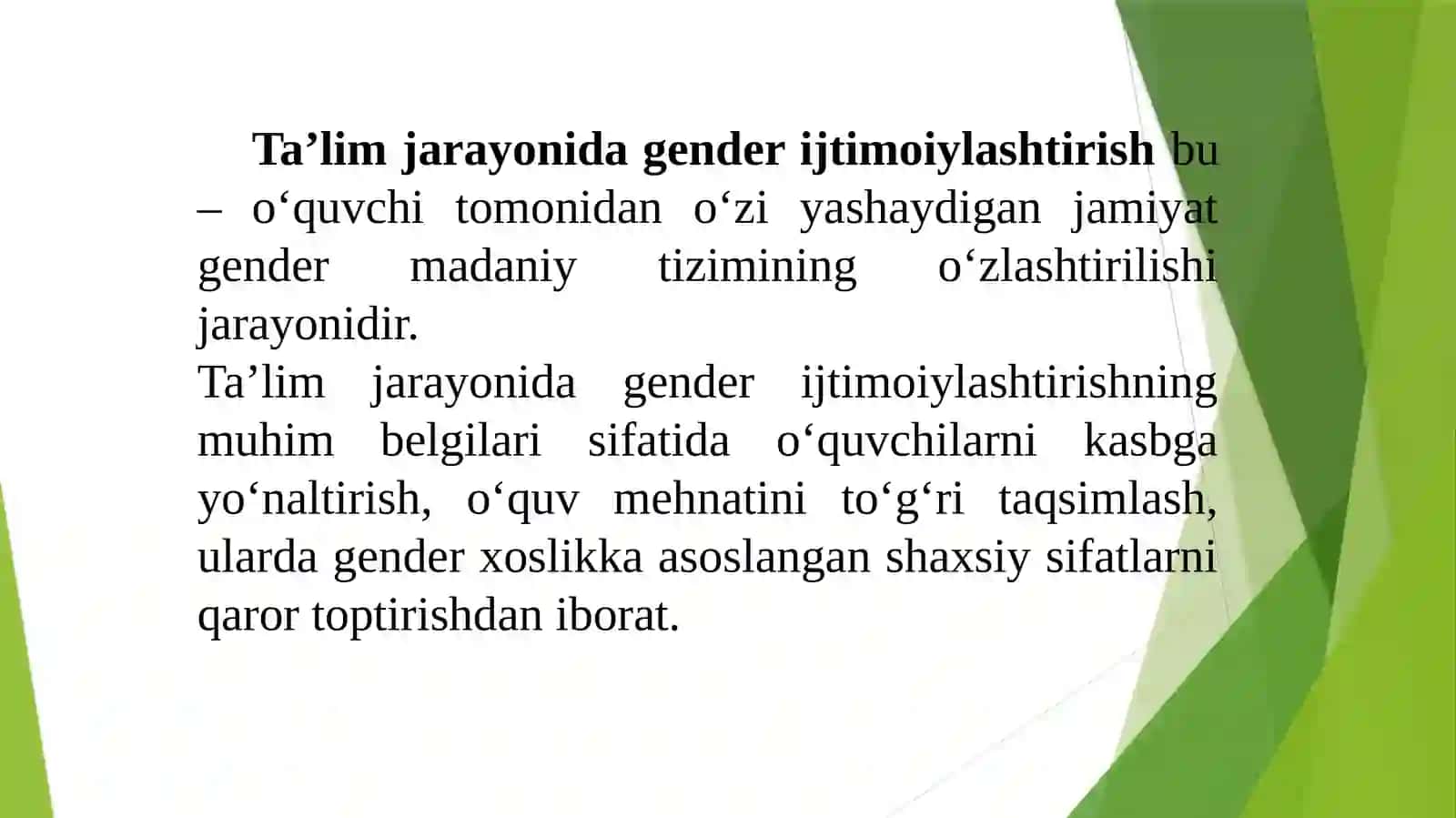 Gender tenglikni ta’minlashdagi muammolar 3