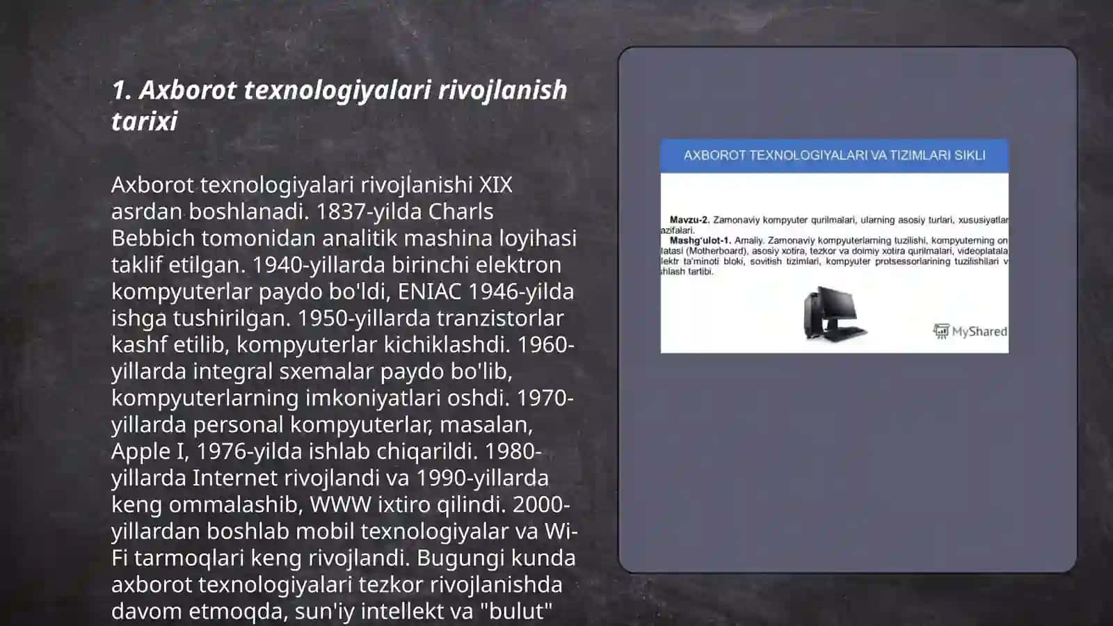 Axborot texnologiyalari va turlari 3