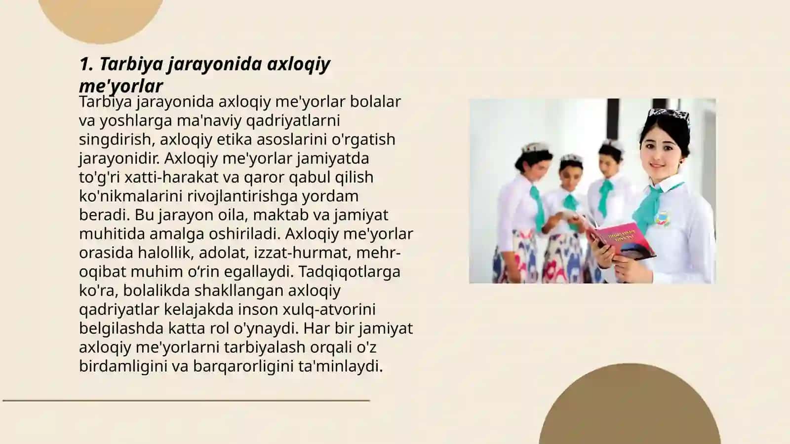 Tarbiya jarayoniga qo‘yiladigan talablar 3