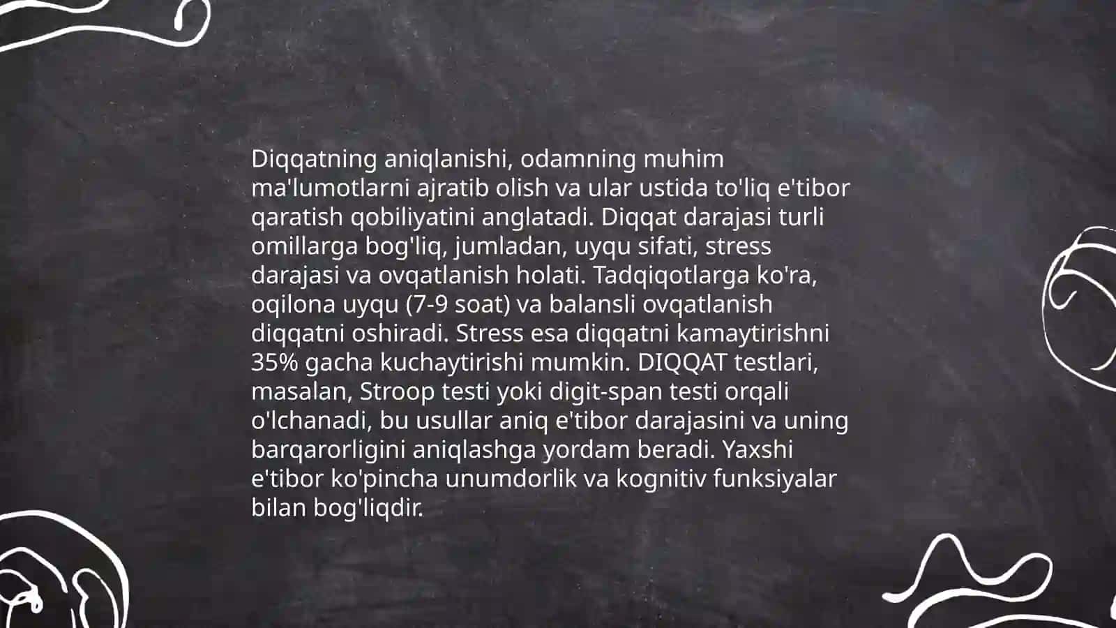 Diqqat turlari va uning xususiyatlari 3