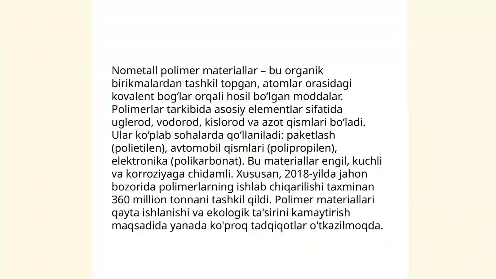 Nometall Polimer Materiallar 3