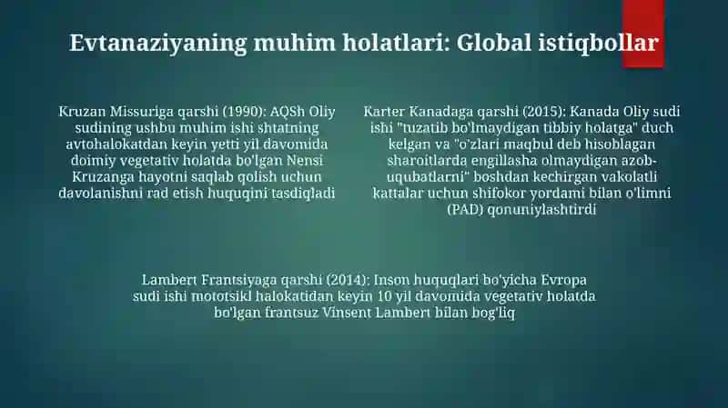 Evtanaziya Muommolari 3