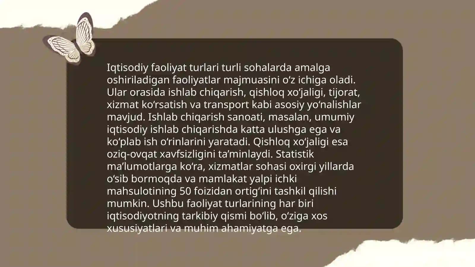 Iqtisodiy faoliyat va uning samaradorligi 3