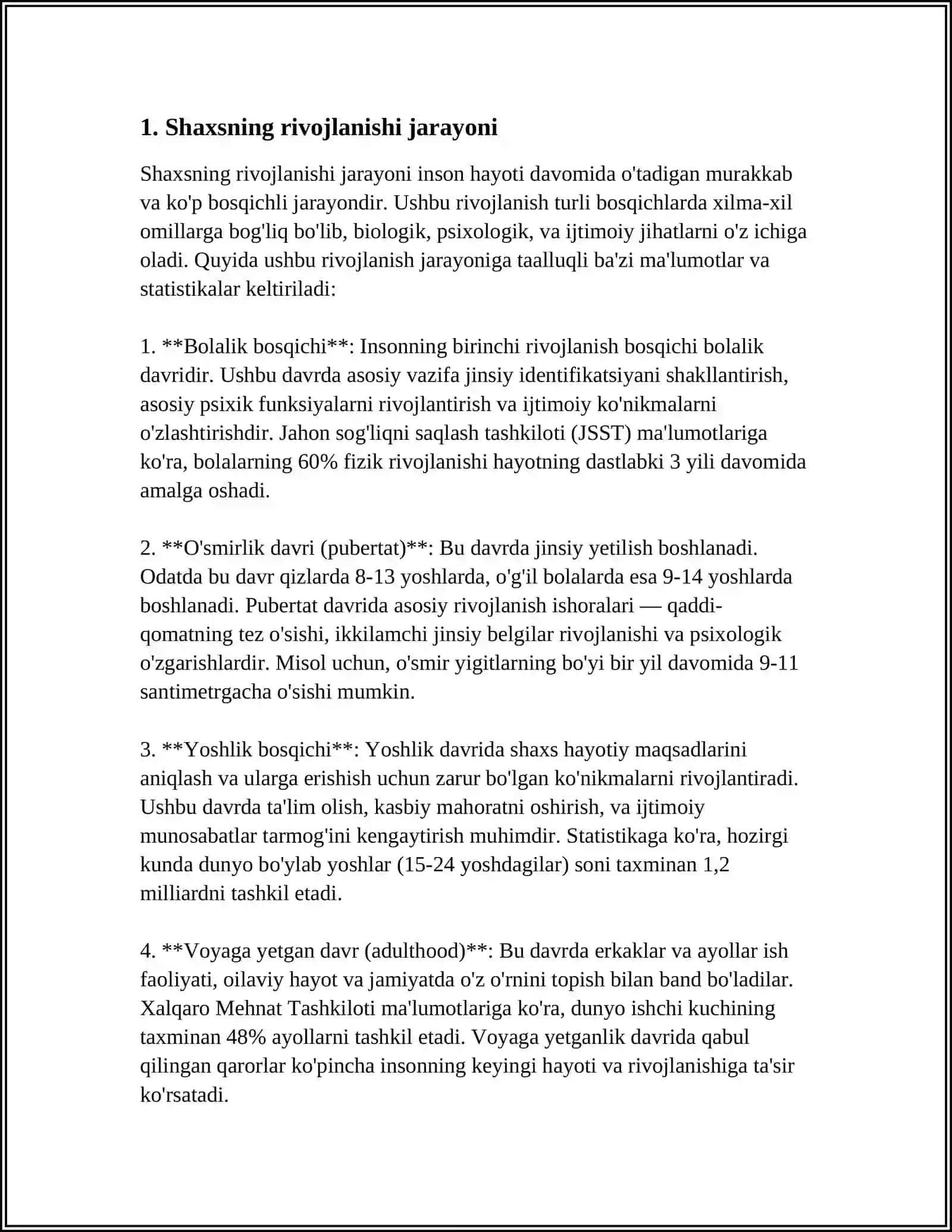 SHAXSNING RIVOJLANISHI TARBIYASI VA IJTIMOIYLASHUVI, TARBIYA MAQSADI VA VAZIFALARI 3