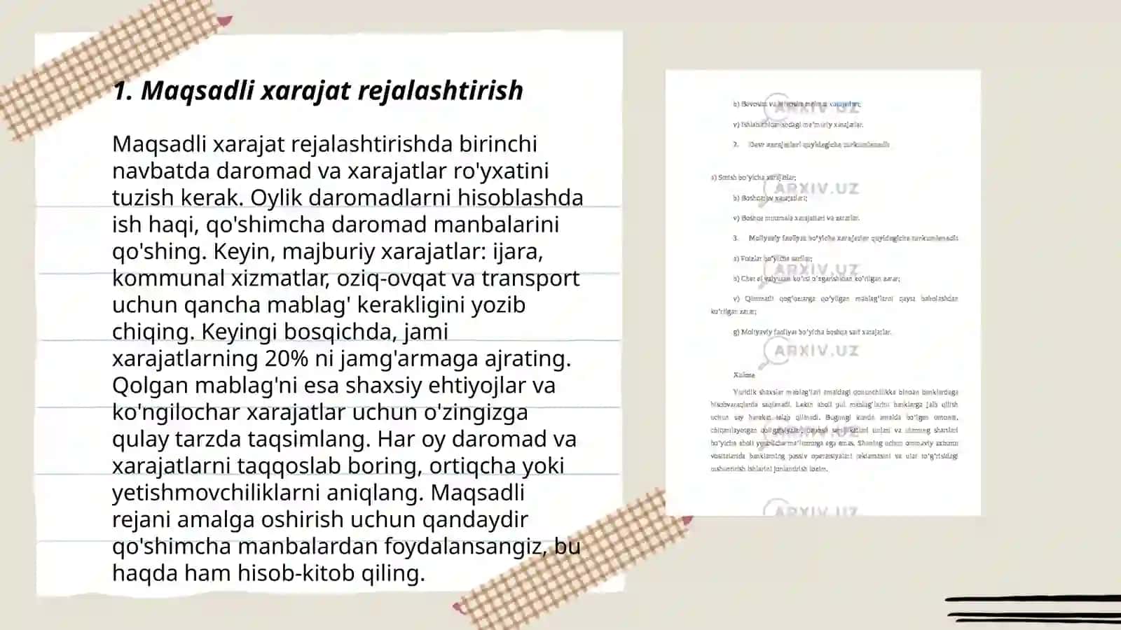Maqsadli xarajat rejalashtirish 3