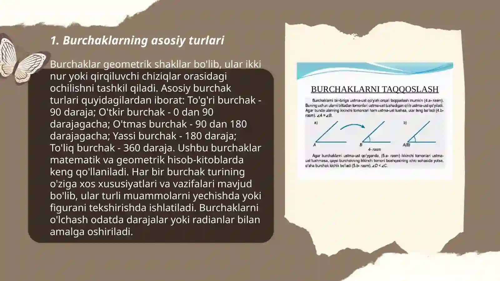 Burchak turlari 3