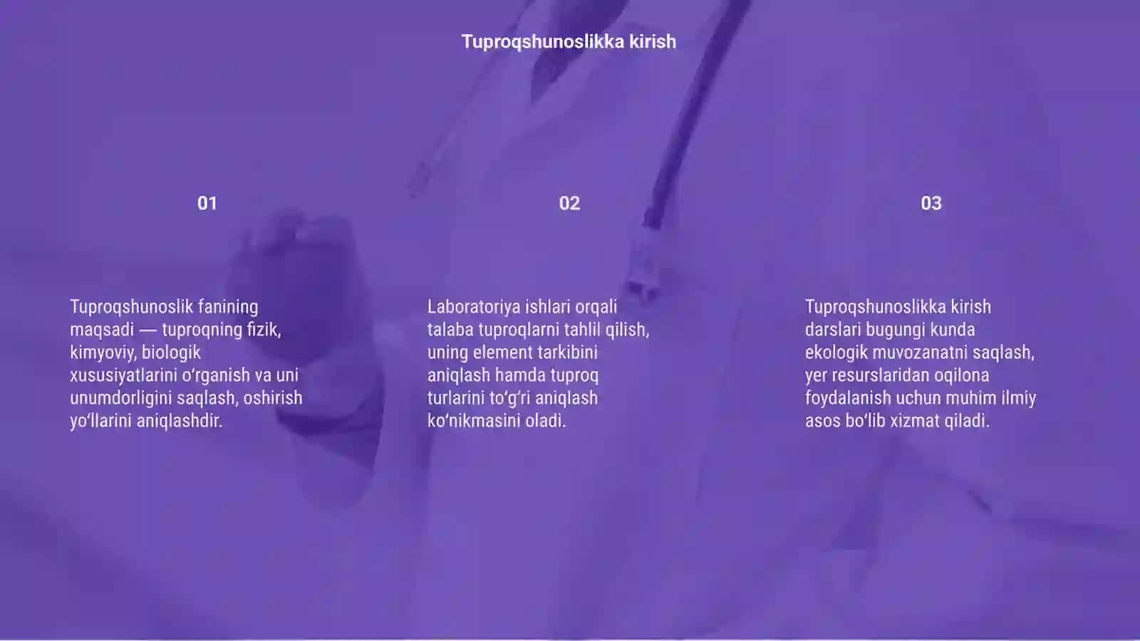 Tuproqshunoslikdan labaratoriya 3