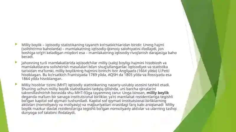 Milliy boylik statistikasi 3