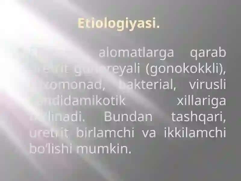 Uretrit.Orxit. Epididimit. Balonit. Kavernit 3