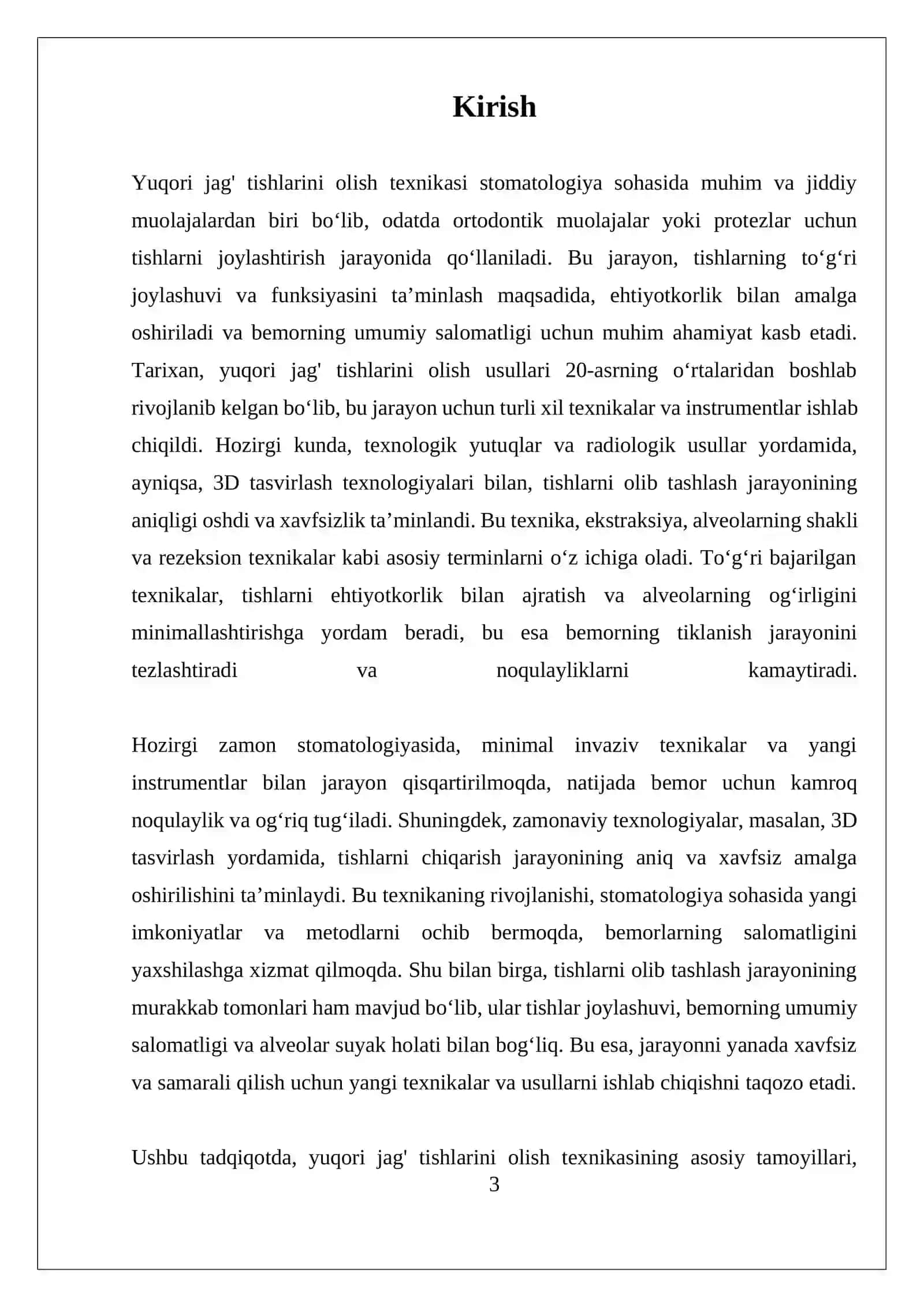 Yuqori Jag' Tishlarini Olish Texnikasi 3