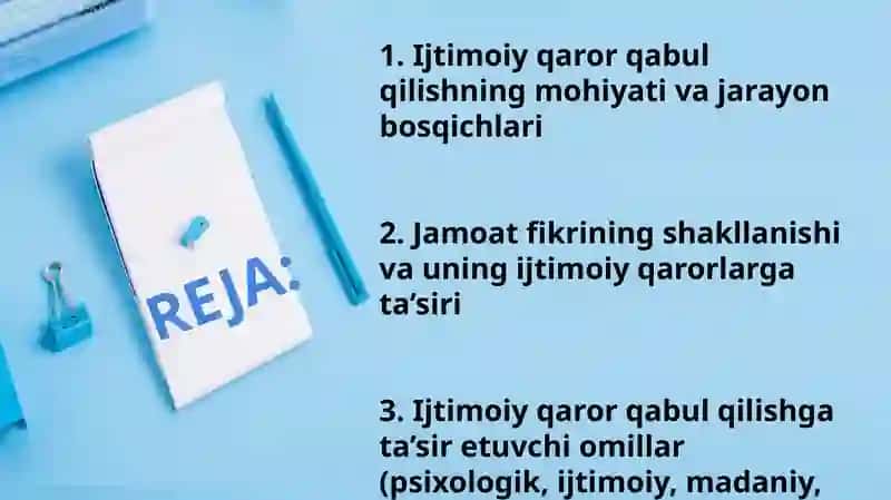 Ijtimoiy qaror qabul qilish 3