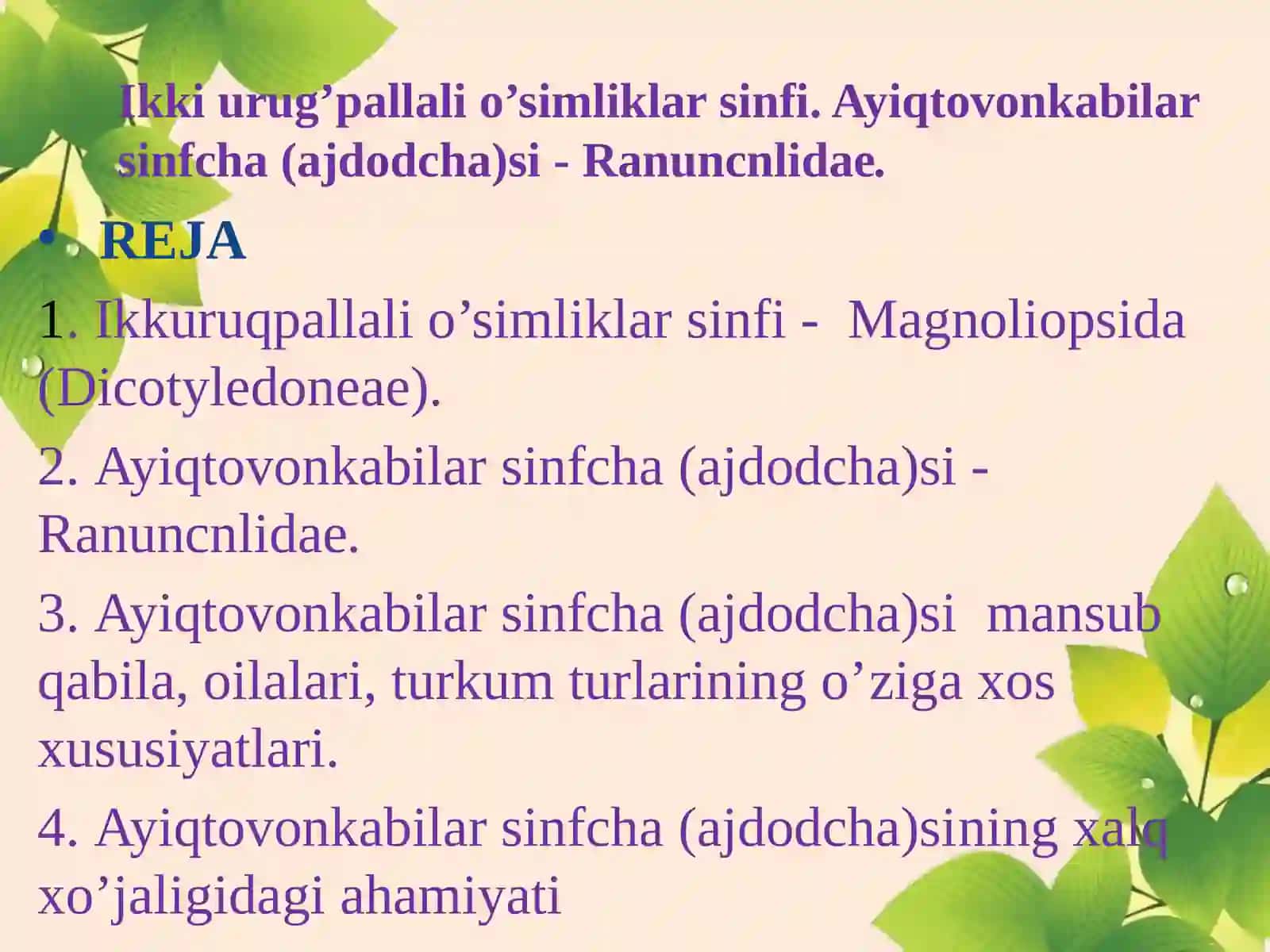 O’simlik Organlari 3
