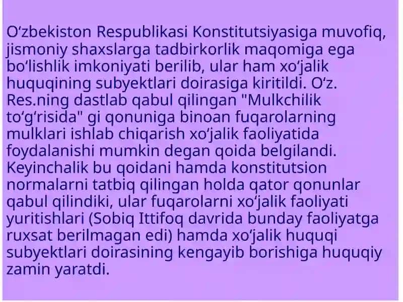 Jismoniy shaxslar faoliyati 3