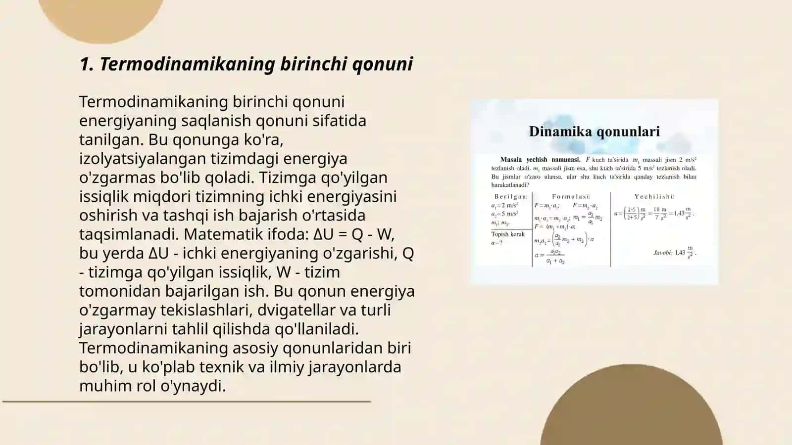 Termodinamika qonunlari 3