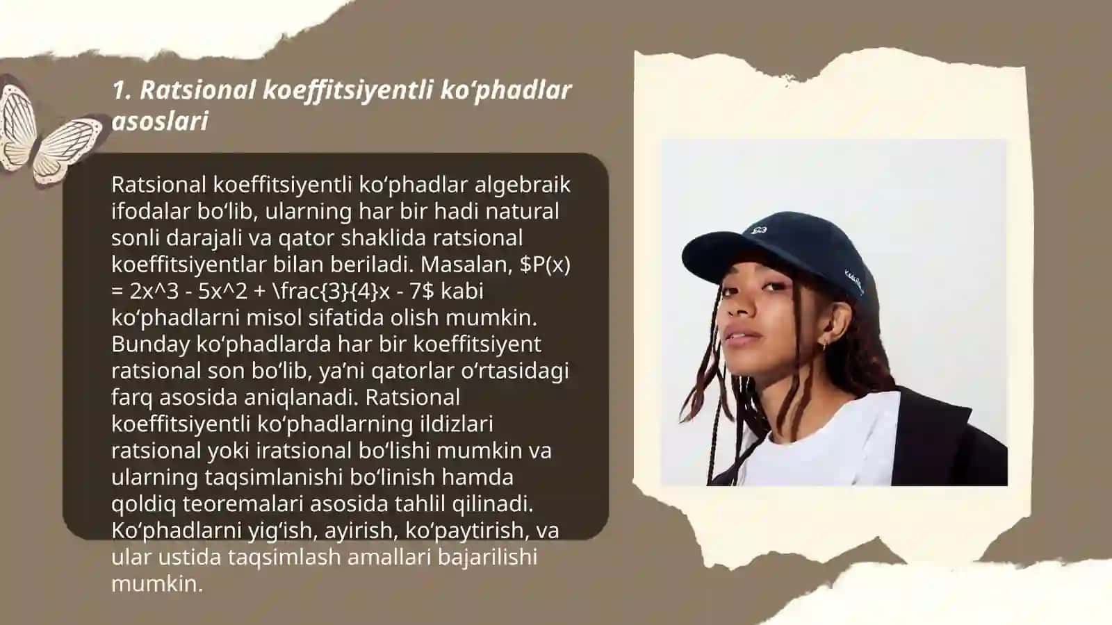 Ratsional koeffitsiyentli koʻphadlar 3