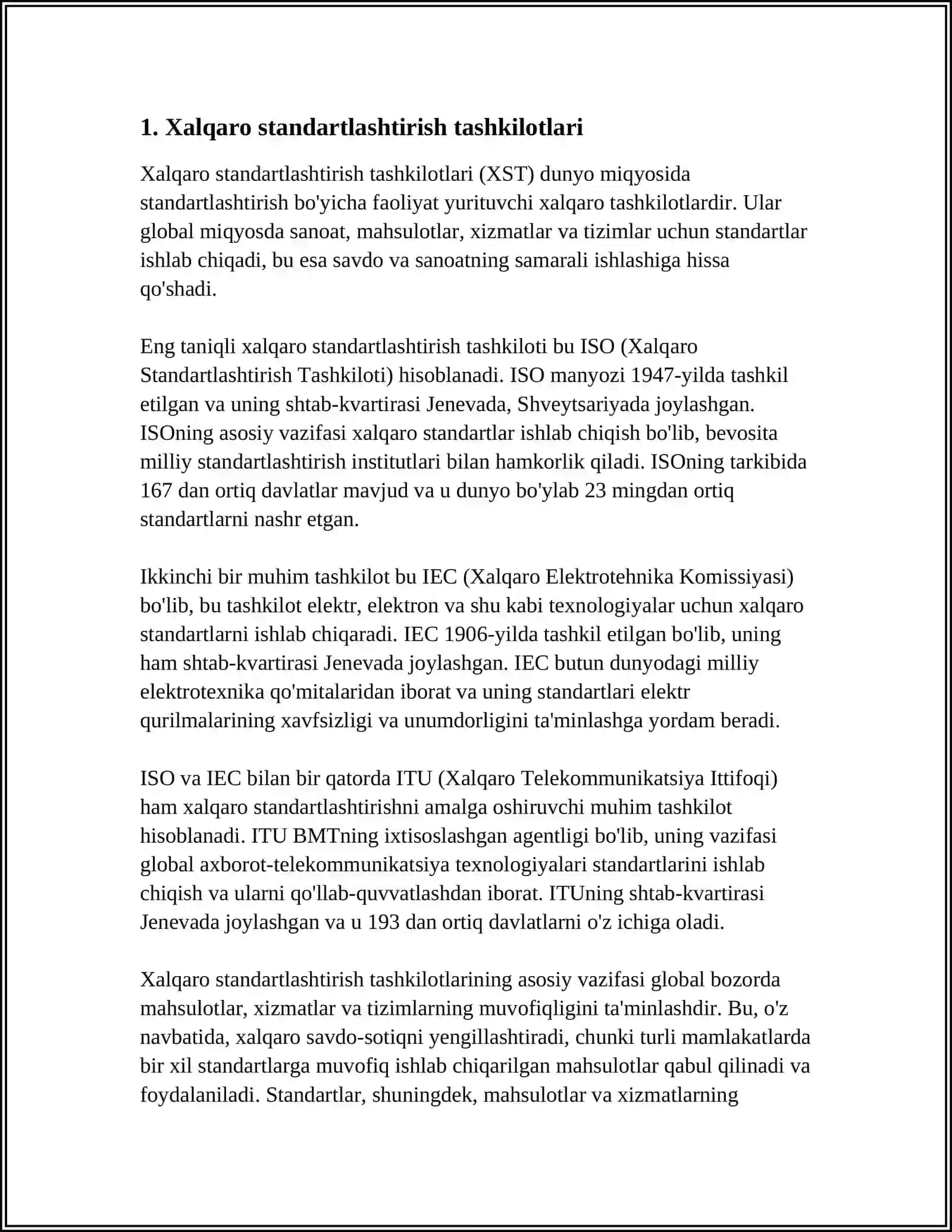 XORIJIY DAVLAT STANDARTLASHTIRISH TIZIMI 3