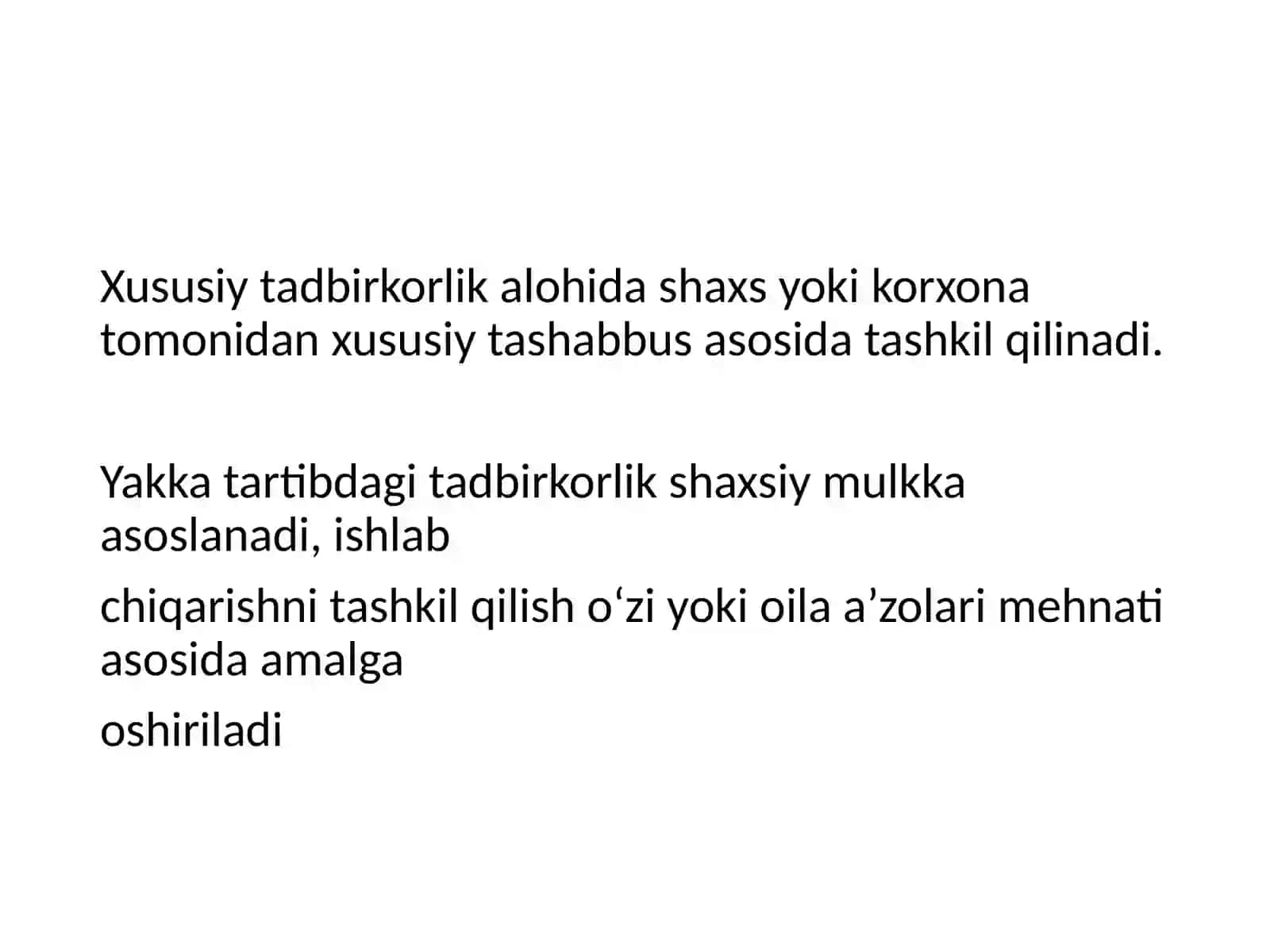 Tadbirkorlik faoliyati 3