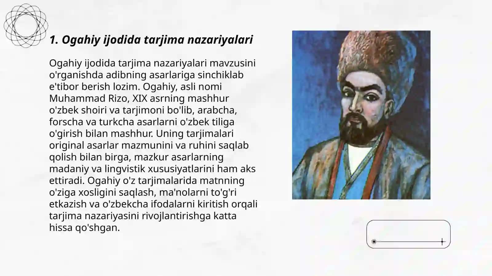 Ogahiy ijodida tarjimashunoslik 3
