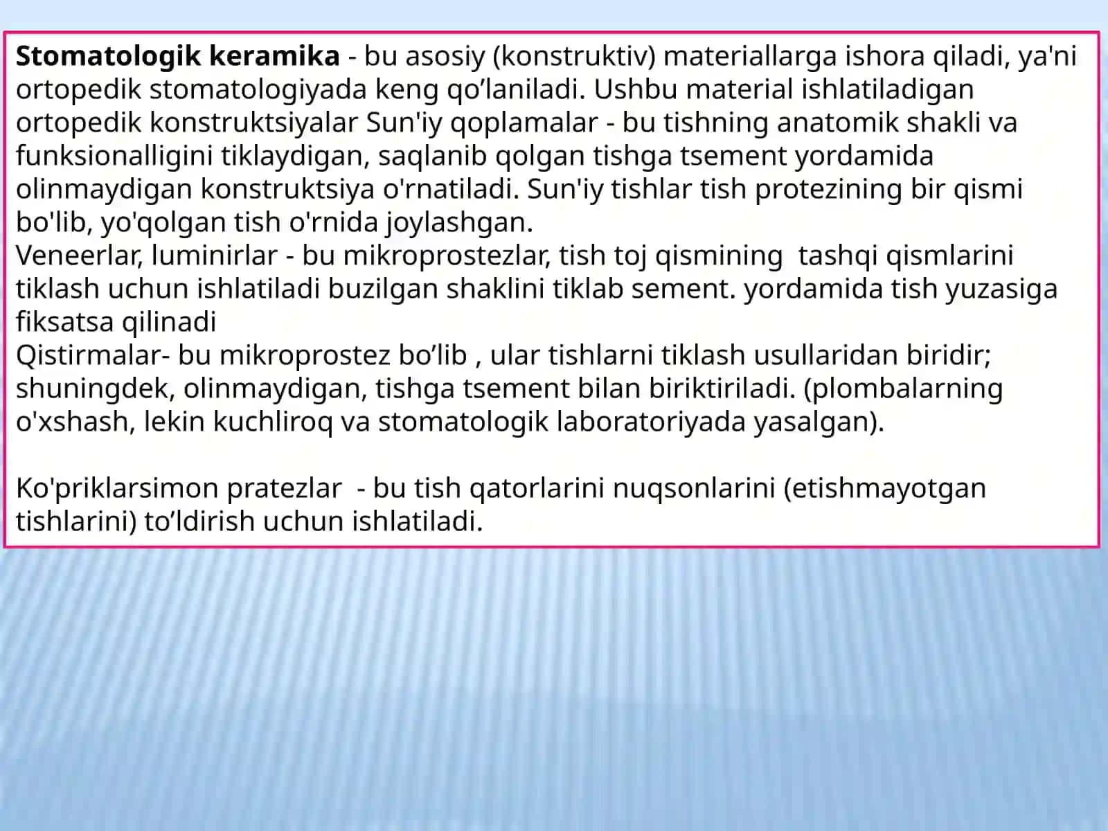 Sirkoniy dioksid stomatologik keramika farfor 3
