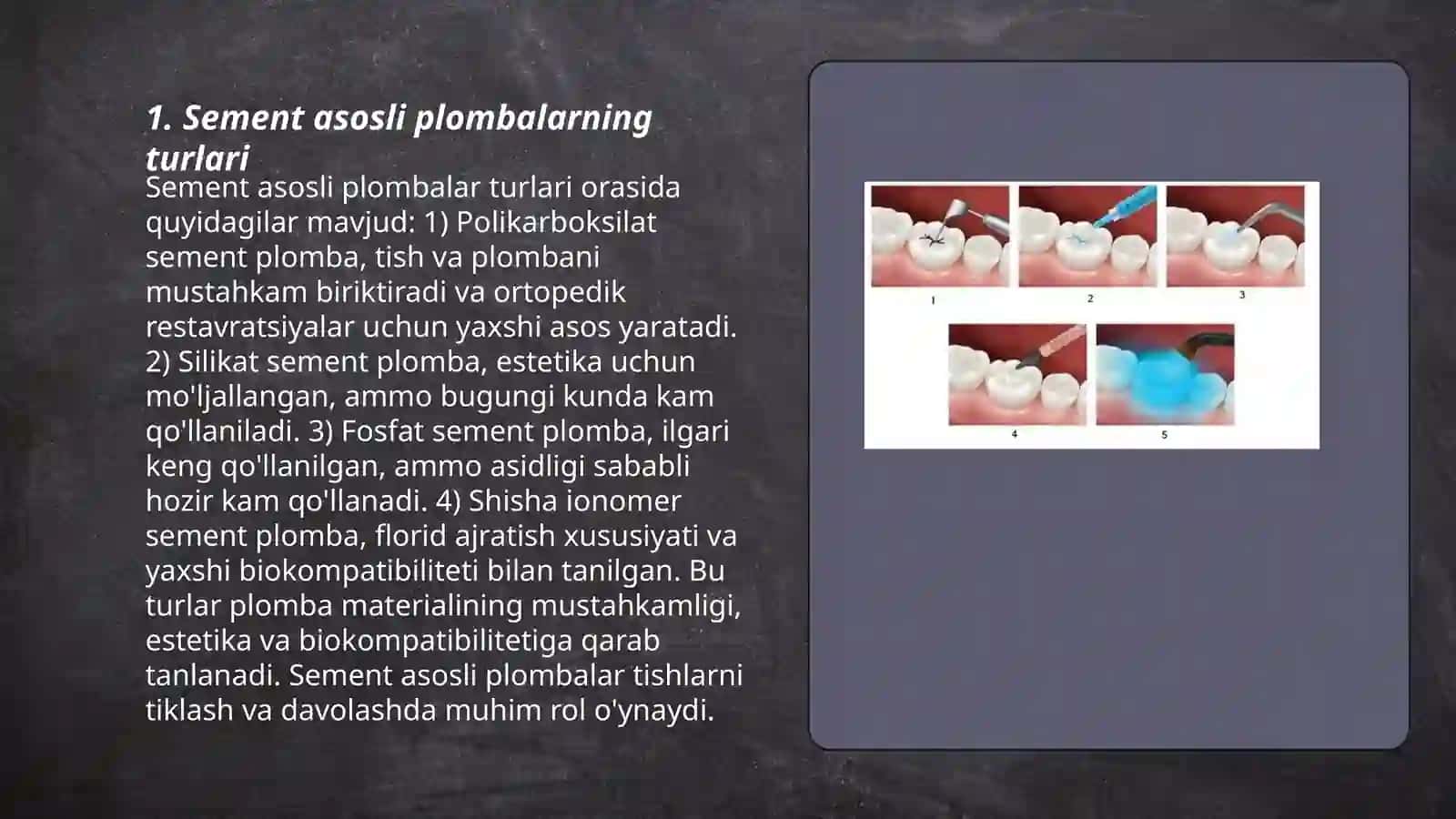 Sement asosli plomba ashyolar 3