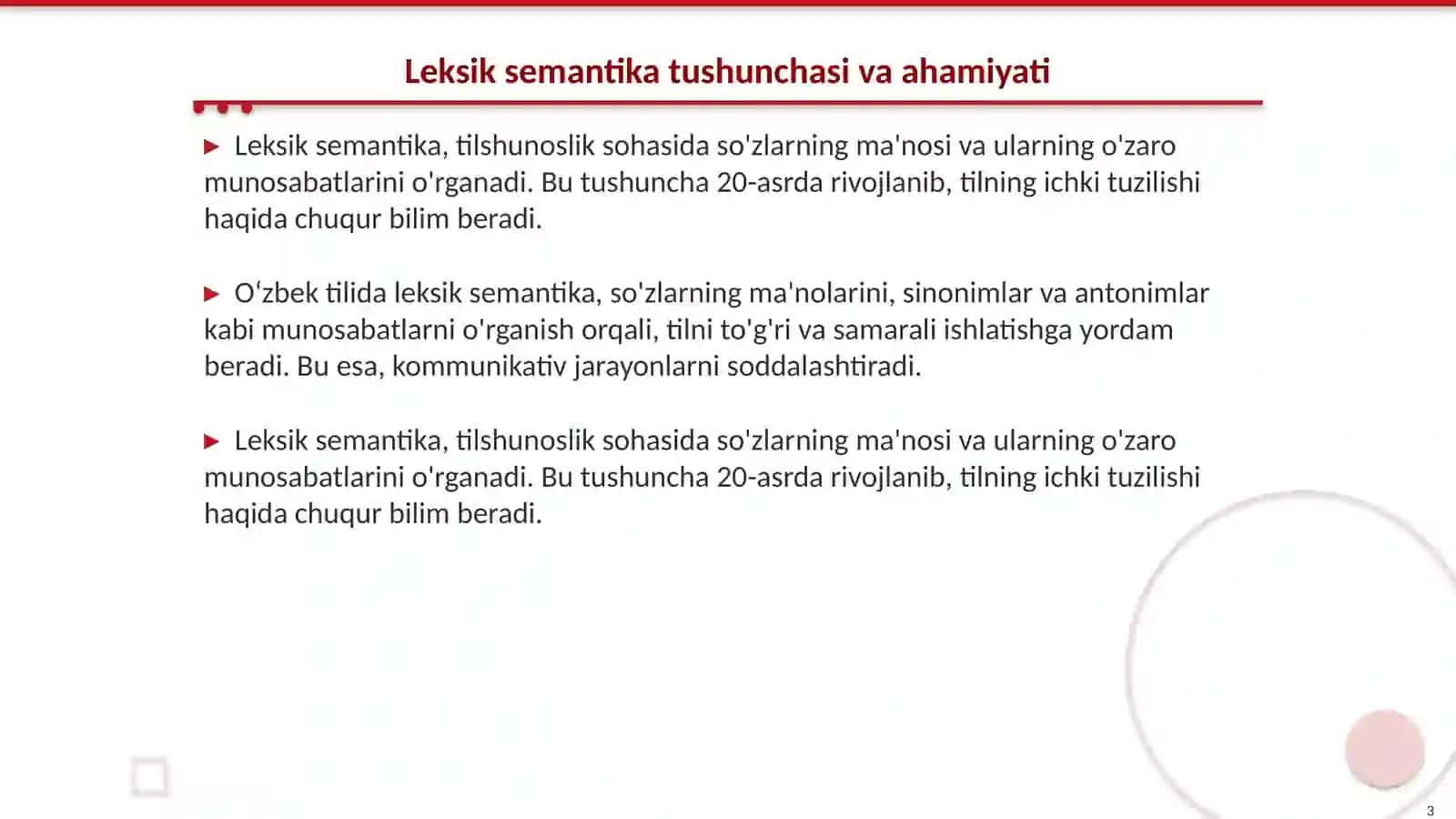 Oʻzbek tilida leksik semantik munosabatlar 3