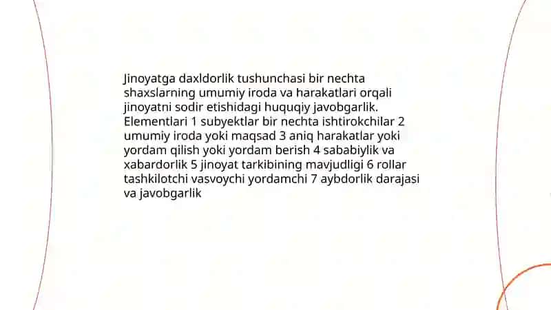 Jinoyatga daxldorlik 3