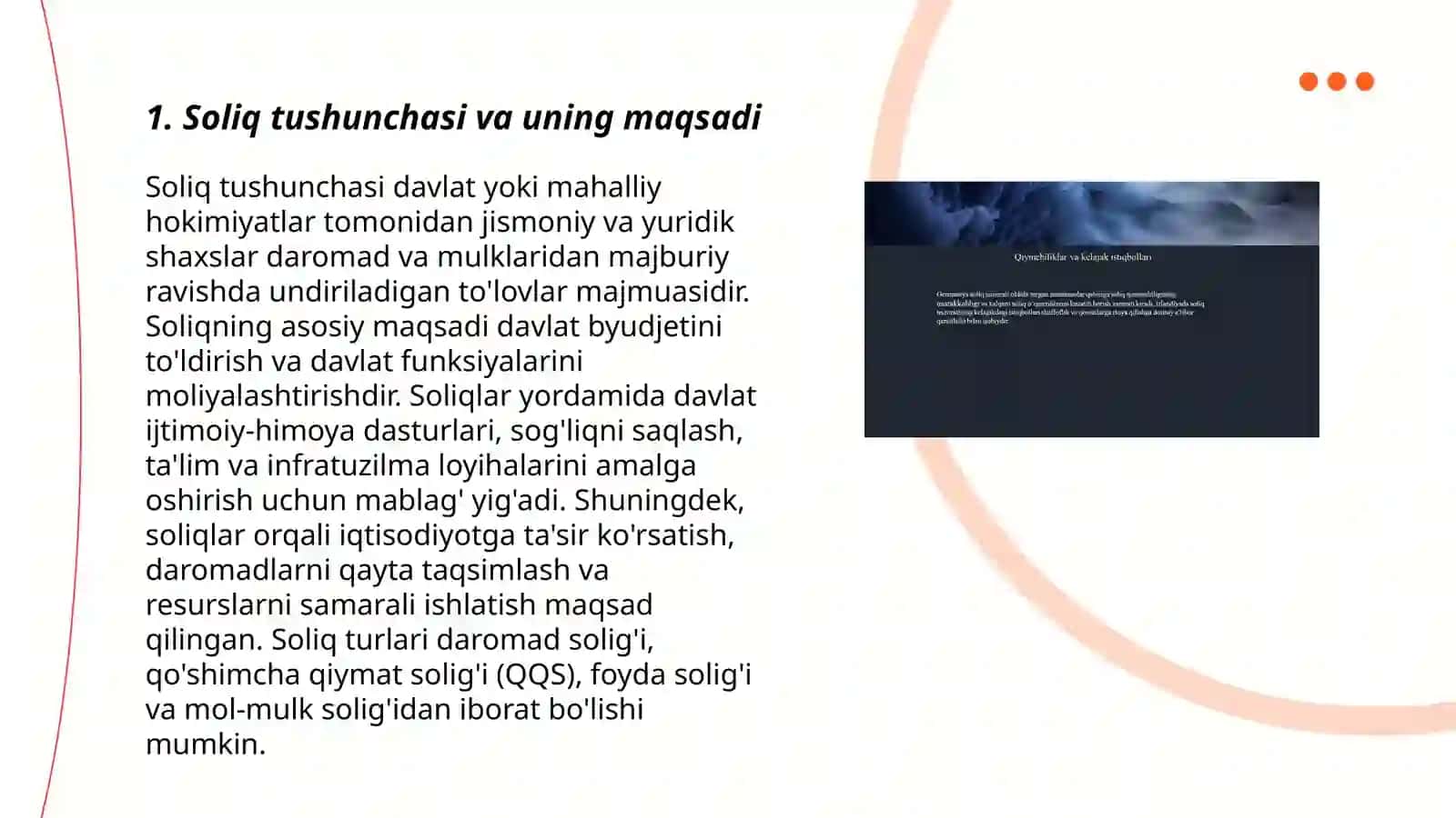 Soliq nazorati faniga kirish 3