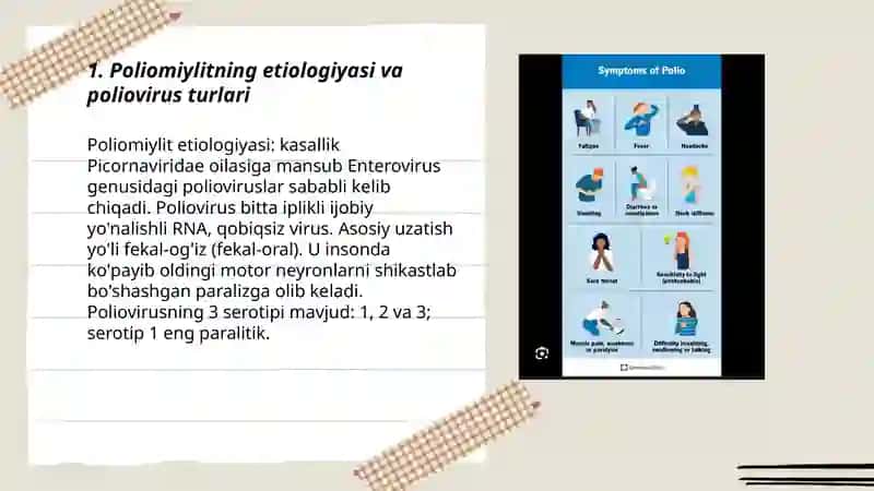 Poliomiylit va boshqa infeksion kasalliklar 3