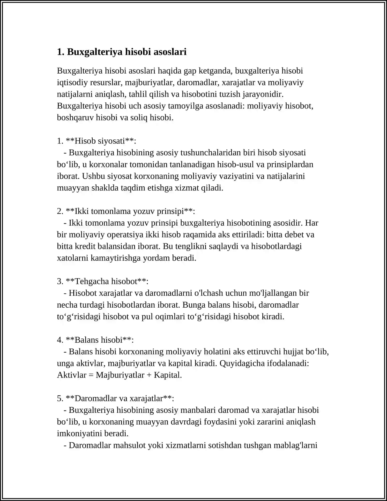 BUXGALTERIYA HISOBINING TARKIBIY TUZILISHI-MOLIYAVIY VA BOSHQARUV XISOBI 3