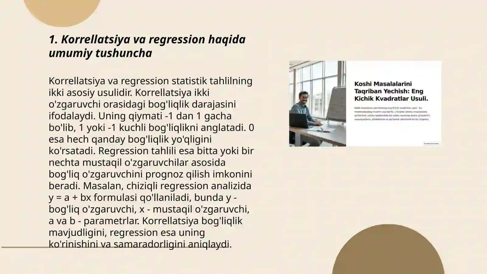 Eng kichik kvadratlar usulining qo`llanilishi 3