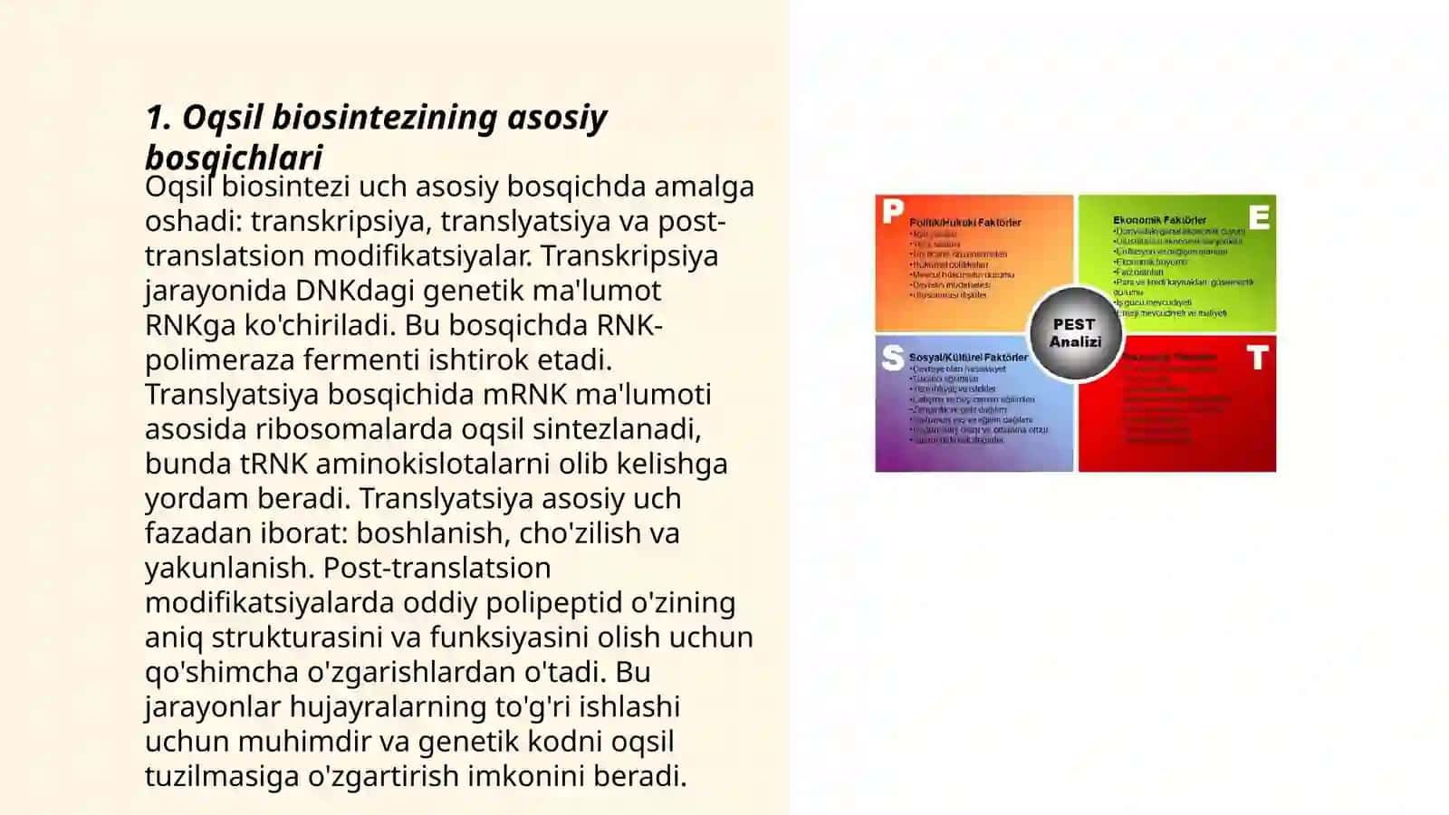 Oqsil biosintez jarayoni 3