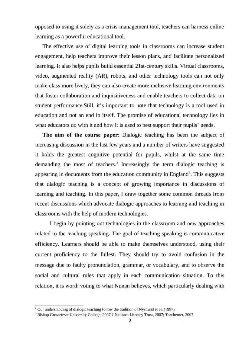 THE ROLE OF EDUCATIONAL TECHNOLOGIES IN DEVELOPING A DIALOGIC SPEECH OF GENERAL SCHOOL PUPILS 3