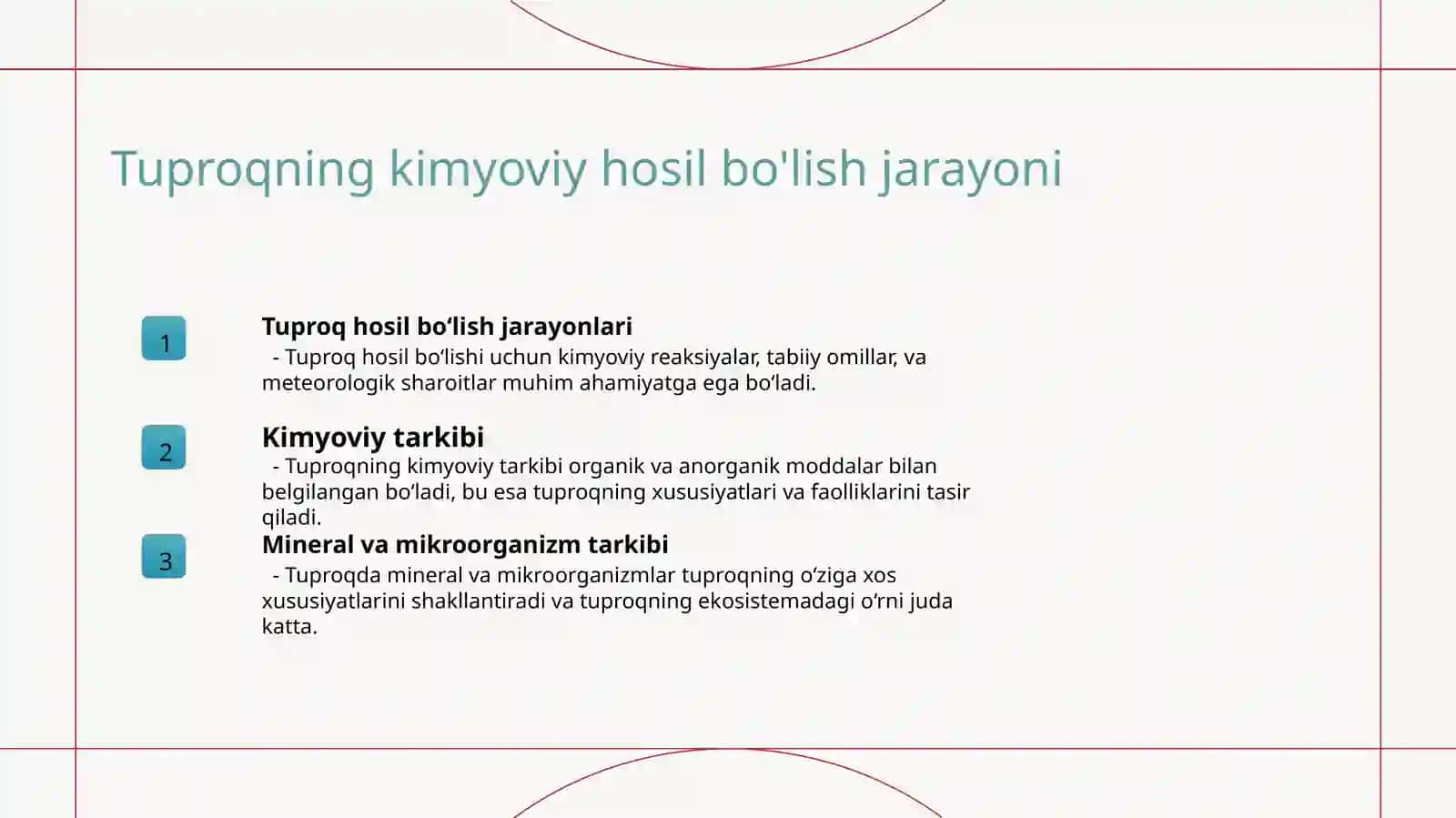 Tuproqning hosil bo'lish jarayoni 3